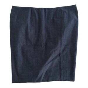 Nine West‎ Stretch Blue Chambray Denim Short Straight Pencil Skirt